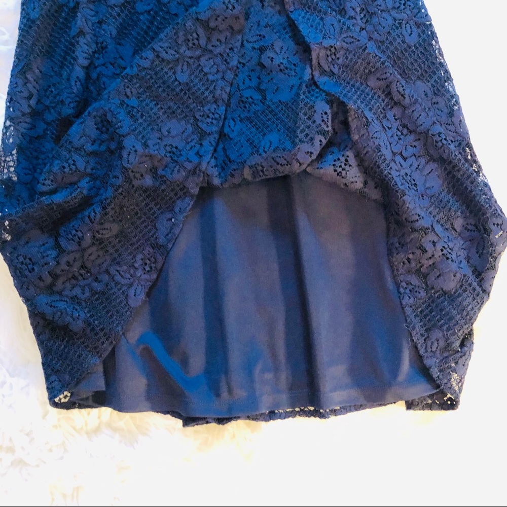 DONNA KARAN Floral Lace Midi Dress Sz 8 - Picture 8 of 15